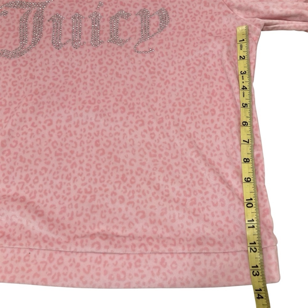 Juicy Couture Two Piece Pink Cheetah Print Velour Sleep Set, Lounge, Size Medium - Picture 7 of 12